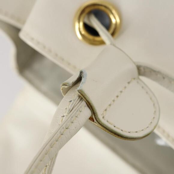 Salvatore Ferragamo Backpack Leather White Gold Auth 154163 main image 10